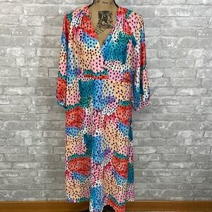Traffic People Multicolor Polka Dot Dress